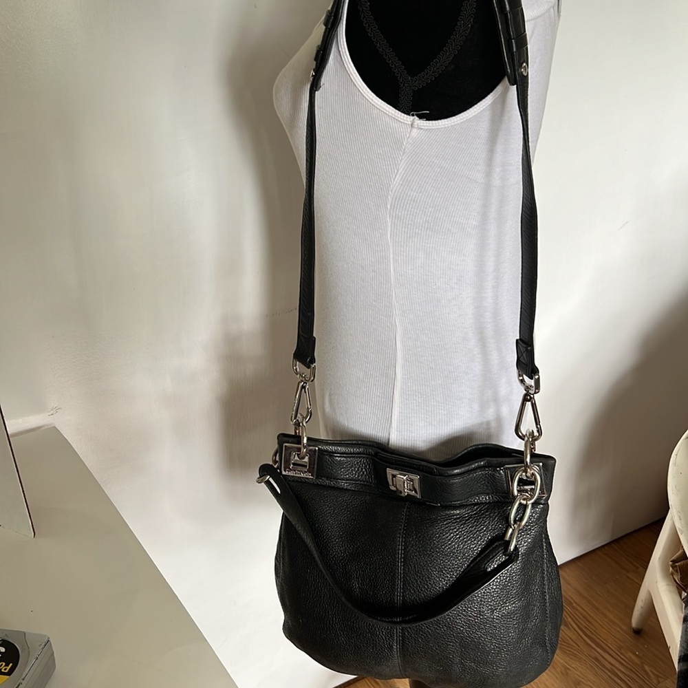 Calvin Klein Leather Shoulder/Crossbody Bag - Picture 5 of 13